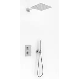 Душевая система скрытого монтажа Kohlman Excelent хром + Box с термостатом QW432HQ30, Хром