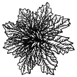 Ялинкова іграшка MIS LT Квітка Різдвяник павутинка-2 17х17х4 см чорний