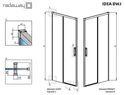Душові двері Radaway Idea DWJ 110 см 387015-01-01L - мініатюра 8