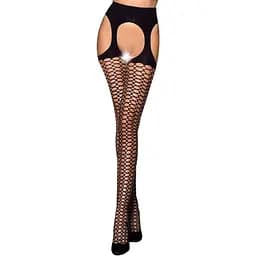 Эротические колготки Tiopen 004 nero (fishnet 40 den) - Passion имитация чулок и пояса 1/2