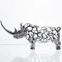 Декоративна фігурка Yiwu Rhinoceros 23x6x10 см металева статуетка носорога колекційна для дому декор HP-7-23