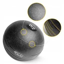 Слембол (медичний м'яч) для кросфіту 4FIZJO Slam Ball 3 кг Black (P-5907739315410) - мініатюра 8