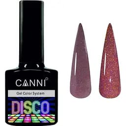 Світловідбиваючий гель-лак Canni Disco 3D flash №551 бежево-рожевий золотий 7.3 мл