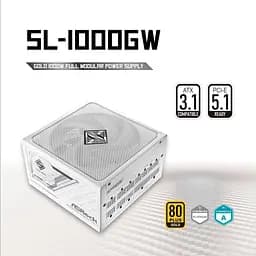 Блок живлення ASRock Steel Legend 1000W 80+ Gold White (SL-1000GW) - мініатюра 8