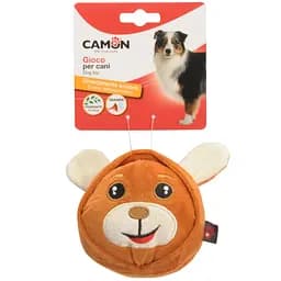 Игрушка для собак Camon собачки в виде шара мягкие полиэстеровые с пищалкой и шелестом 10 см в ассортименте (AH043)