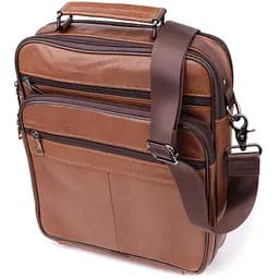 Сумка чоловіча з ручкою для перенесення в руці з натуральної шкіри Vintage 27х35х9,5 см sum0027497