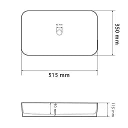Умивальник VBI Triest 50 sand glossy накладний VBI-012712, Мрамор - мініатюра 5