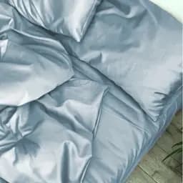 Простирадло на гумці MirSon Satin Light Pro 10-019 Gray-blue 200x200 см сіро-блакитне (2200011024509)