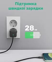 Кабель IRONN Type-C to Lightning PD 20W (1.8m) Black Nylon (CL20BN-L) - мініатюра 3