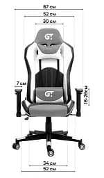 Геймерське крісло GT Racer чорне червоно-біле (X-5813 Black/Red/White) - мініатюра 13