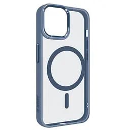 Чехол для Apple iPhone 14, Unit MagSafe, голубой, прозрачный, магсейф, противоударный, магнитный, панель-накладка с поддержкой MagSafe, с поддержкой беспроводной зарядки, TPU+PC, защита всего корпуса, ударостойкий, ArmorStandart (ARM75205)
