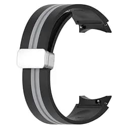 Ремінець для Samsung Galaxy Watch 4 44mm - чорно-сірий ширина кріплення 20мм силікон Watchbands Cls-line (W16-5WB10281110) - мініатюра 2