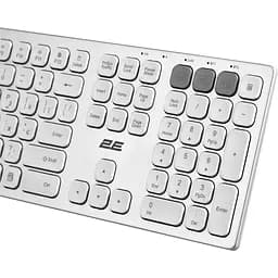 Клавіатура 2E KS270 WL/BT UA Silver/White (2E-KS270WBWH_UA) [150969] - мініатюра 7