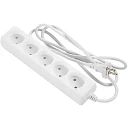 Сетевой удлинитель 2E 5XCEE7/17, 1.5м, white (2E-U0510M1.5)
