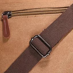 Функціональна чоловіча сумка з клапаном із текстилю 21249 Vintage коричнева - мініатюра 10
