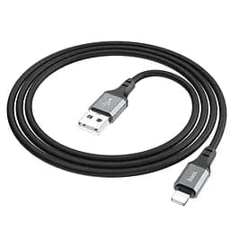 Дата кабель Hoco X86 Spear USB to MicroUSB (1m) Black - мініатюра 3
