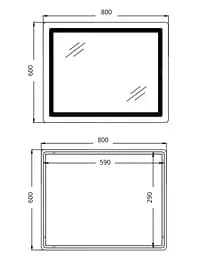 Дзеркало Qtap Cardinal (CA2) прямокутне з LED-підсвічуванням Touch QT0478C806048457 - мініатюра 8