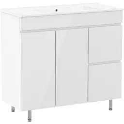 Тумба з умивальником RJ Fly 90 см з кошиком для білизни RJ84900 Білий