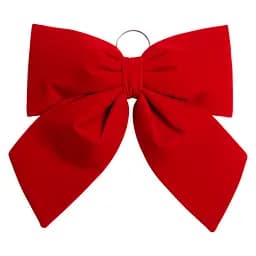 Бархатный бант для декора Yiwu на елку и двери 45×50 (см) Красный CR-2-14