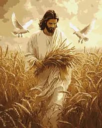 Набір для розпису по номерах Жнива віри, Ideyka, 40x50 см, КНО8532