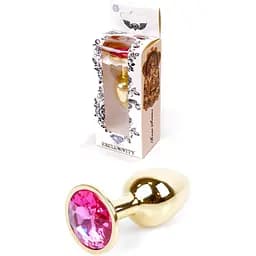 Анальная пробка Boss Of Toys Boss Series - Jewellery Gold Plug Pink S, BS6400017, Золотой / Ярко-розовый