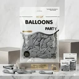 Надувні повітряні кулі HTOP 100 шт Party Balloons 30 см Товари для оформлення Дня народження Святкова атрибутика Темно Сірий - мініатюра 3