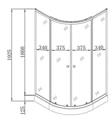 Душова кабіна з низьким піддоном Mixxus Plain SCT02-90x90x195-GR Satin сіре тоноване скло 4мм MI6898, Універсальна, тонований, хром матовий - мініатюра 6
