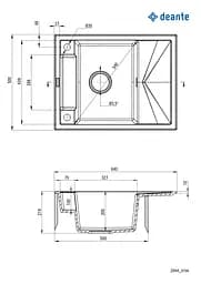 Кухонна мийка DEANTE Magnetic ZRM_G11A - мініатюра 2