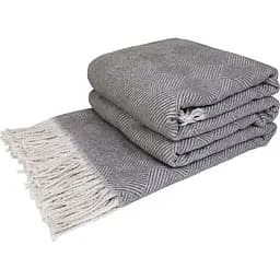 Плед Love You Паркет хлопок 200х140 см серый (4449)