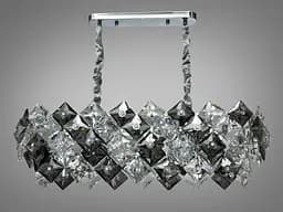 Неймовірно красива новинка кришталева люстра витягнутої форми, 10 ламп