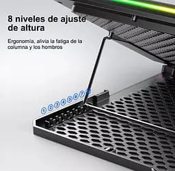 Охолоджувальна підставка для ноутбука 15-21 дюймів IceCoorel K-15D 15 fans RGB - мініатюра 9