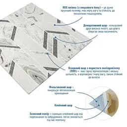Панель стінова 3D 680х680х4мм Абстракція сіра SW-00001990 - мініатюра 2