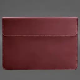 Шкіряний чохол-конверт BlankNote на магнітах для MacBook 15-16 дюйм Бордовий Crazy Horse - мініатюра 4
