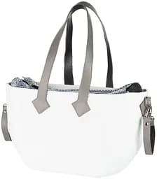 Сумка MyMia ручки кожа, коврик, ремни для коляски, бело-серый Nuvita det0018679