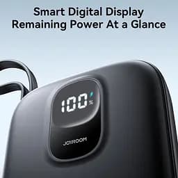 УМБ Joyroom 10000mAh 22,5W PD,QC, USB-A, USB-C In/Out with built-in USB-C cable Black - мініатюра 7