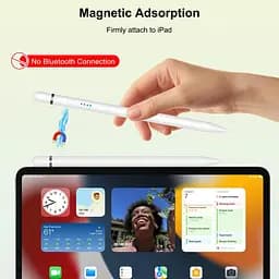 Стилус для iPad з USB-C Швидке заряджання, віддання долоні та нахил, сумісний з iPad 6/7/8/9/10, Air 3/4/5, Mini 5/6, Pro 11"/12 - мініатюра 3