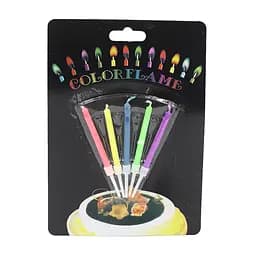 Набір свічок для торта Кольоровий вогонь 5 шт 9299DSCN