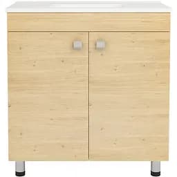 Тумба для підлоги RJ Atlas з умивальником RJ Jenor RZJ815 80 см дуб RJFU005-15OK