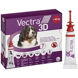 Капли на холку Ceva VECTRA 3D (Вектра 3D) от внешних паразитов для собак весом от 40 до 65 кг – 3 пипетки
