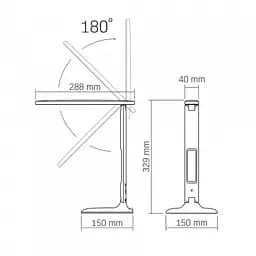 LED лампа настiльна VIDEX TF05W 7W 3000-5500K - мініатюра 10