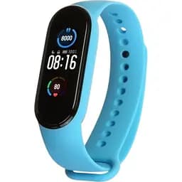 Силіконовий ремінець BeCover для Xiaomi Mi Smart Band 5 / Mi Smart Band 6 Light Blue (707653)