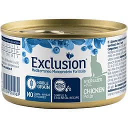 Консерви Exclusion Sterilized Chicken 7+ для стерилізованих котів віком 7+ з куркою 85 г