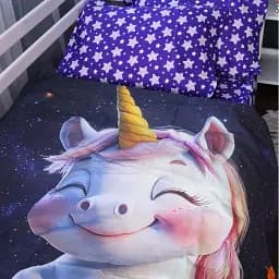 Комплект постільної білизни MirSon Kids Time 17-0716 Unicorn on the Moon Ranforce Elite 143 x 210 см (2200010620672) - мініатюра 3