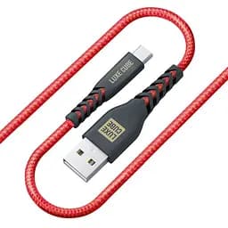Кабель Luxe Cube Kevlar USB-microUSB (M/M), 1.2 м, красный (8886998686264)