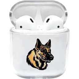 Прозорий силіконовий чохол Apple AirPods - Вівчарка (KAP1138)