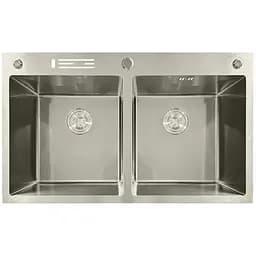 Кухонна мийка з нержавіючої сталі Mixxus MH8350-DK Nano-Silver MI7052, Нержавіюча сталь