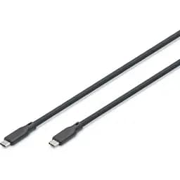 Кабель Digitus USB-C зарядка/синхронизации, USB 4.0 Gen 3, 40G, 240W, 8K, силиконовый, 1м, черный teh0013701