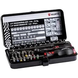 Набір головок торцевих Wurth 1/4" з тріскачкою в кейсі 33 шт. Zebra (096511 32) - мініатюра 2