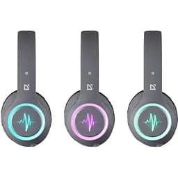 Гарнітура Defender FreeMotion B571 Bluetooth + 3.5 мм LED Gray (63571) - мініатюра 2