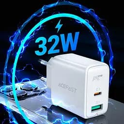 МЗП Acefast A5 PD32W+QC3.0 (1USB-A/1C) White - мініатюра 2